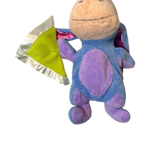 Disney Eeyore Plush Rattle Toy With Pink & Blue Satin Bows 10" Soft Baby Toy - Picture 7 of 10